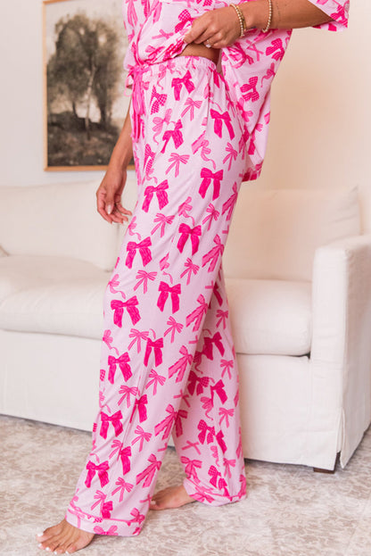 Pink Bow Pajamas Set