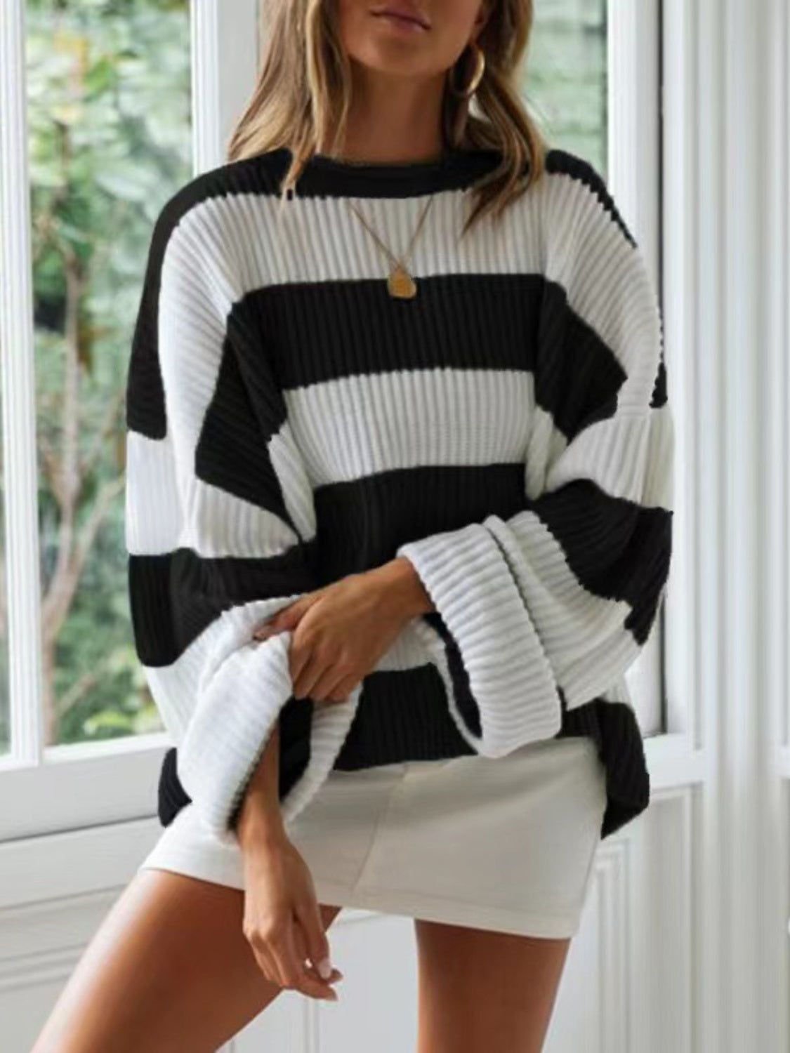 Round Neck Long Sleeve Sweater