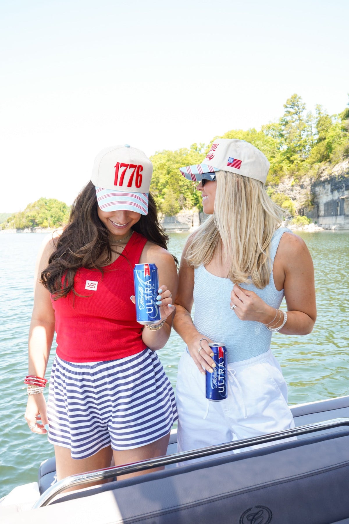 1776 Blue and Red Stripe Hat
