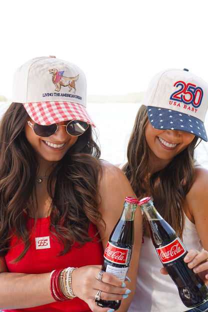 Living The American Dream - Red Gingham Hat
