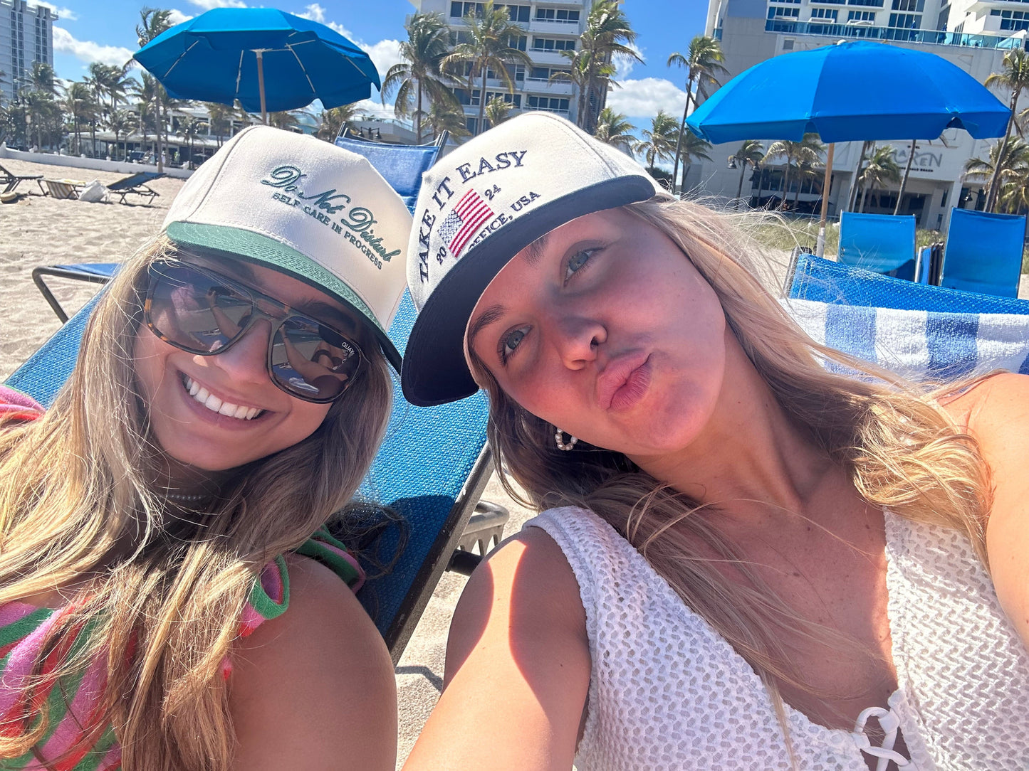 Take it Easy Navy Flag Vintage Trucker Hat