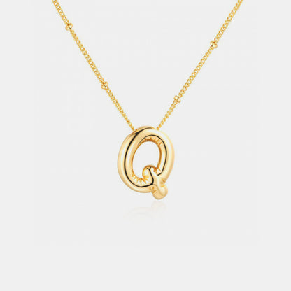 K~S Gold-Plated Bubble Initial Necklace