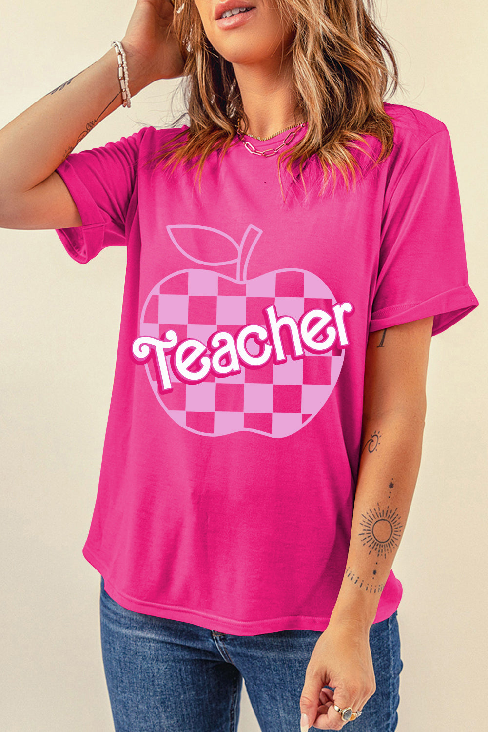 Checkered Apple T Shirt