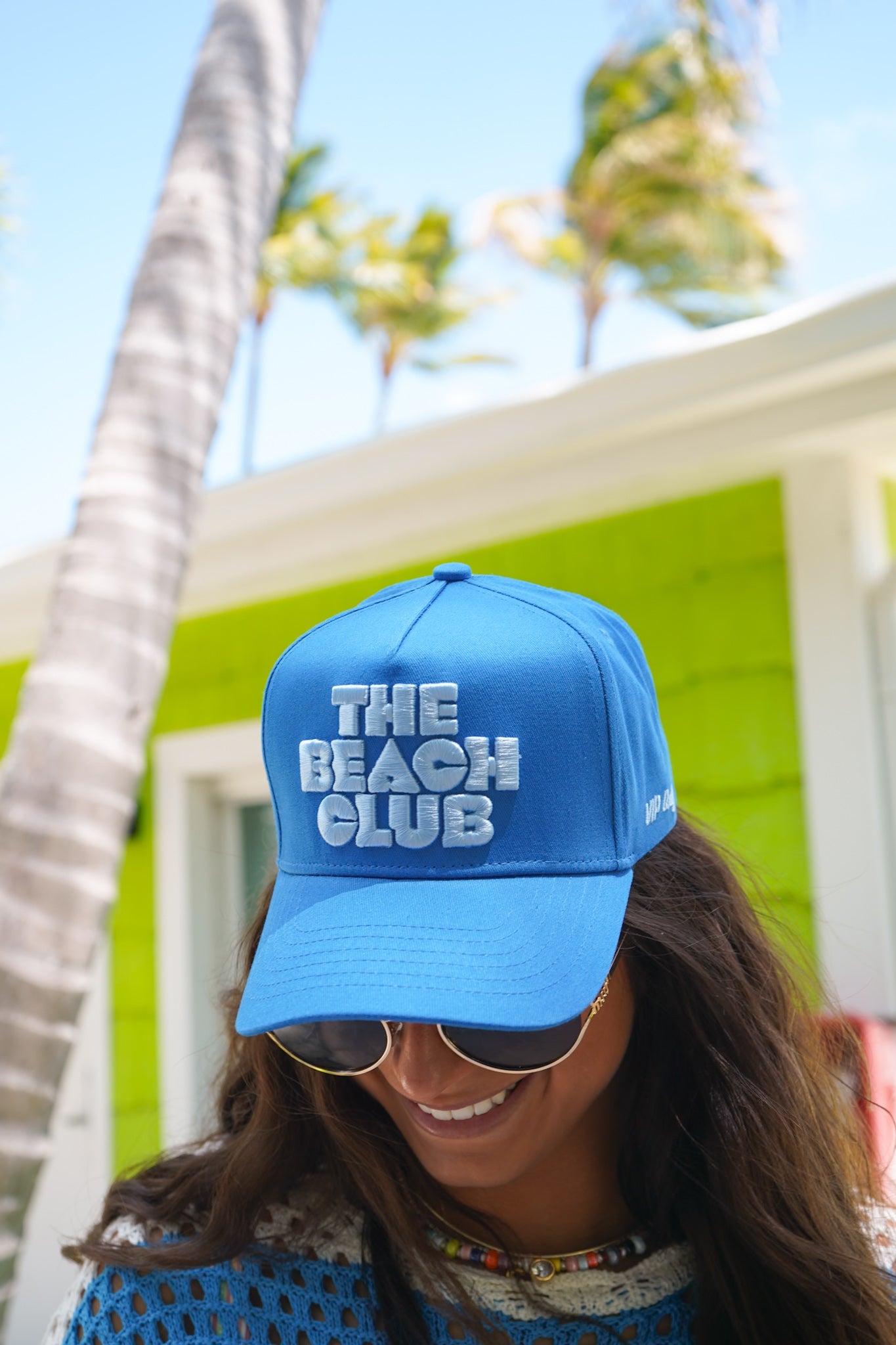 The Beach Club - Royal Blue Canvas Trucker Hat