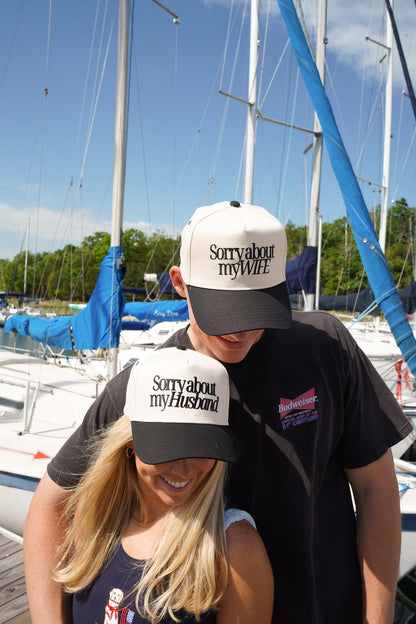 Sorry about my Husband / Wife Vintage Trucker Hat