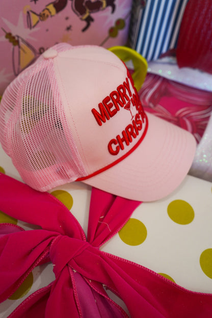 Merry Tipsy I'm Christmas - Pink Trucker Hat
