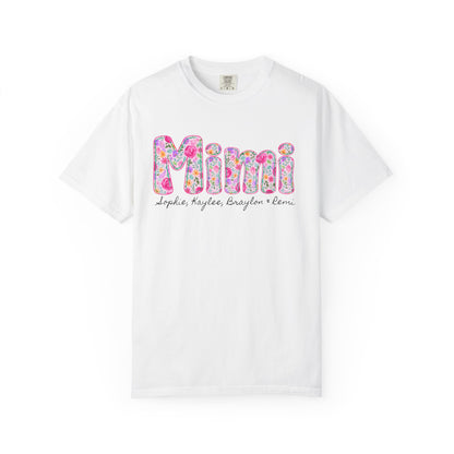 Floral Font Custom T-Shirt - Mimi, Mama, etc.