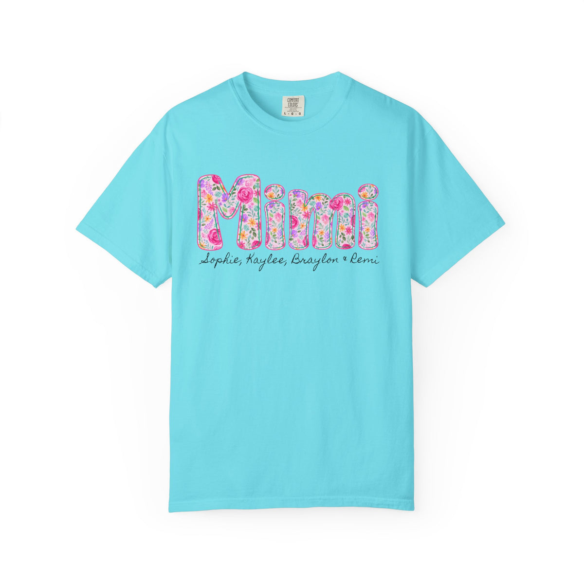 Floral Font Custom T-Shirt - Mimi, Mama, etc.