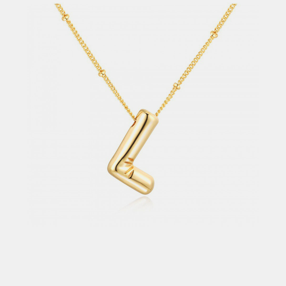 K~S Gold-Plated Bubble Initial Necklace