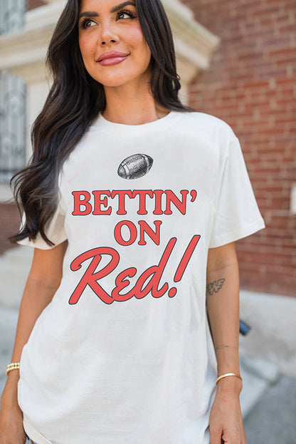 BETTIN ON Crewneck Graphic T Shirt