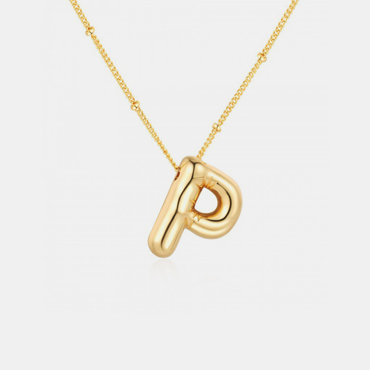 K~S Gold-Plated Bubble Initial Necklace