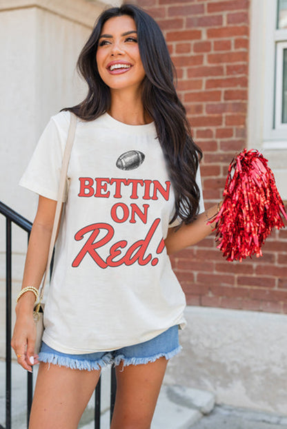 BETTIN ON Crewneck Graphic T Shirt