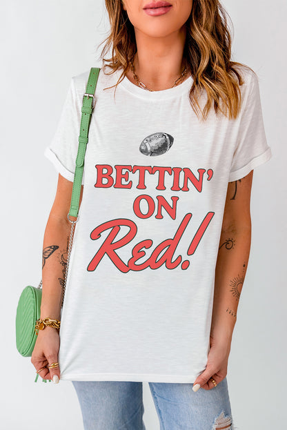 BETTIN ON Crewneck Graphic T Shirt