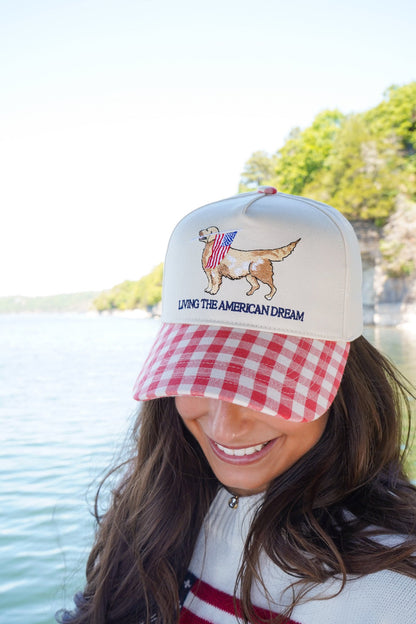Living The American Dream - Red Gingham Hat