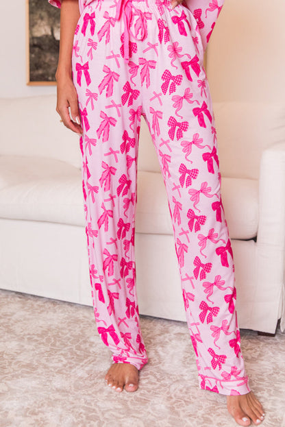 Pink Bow Pajamas Set