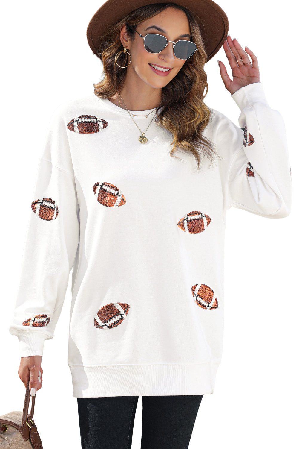 Beige Game Day Sweatshirt