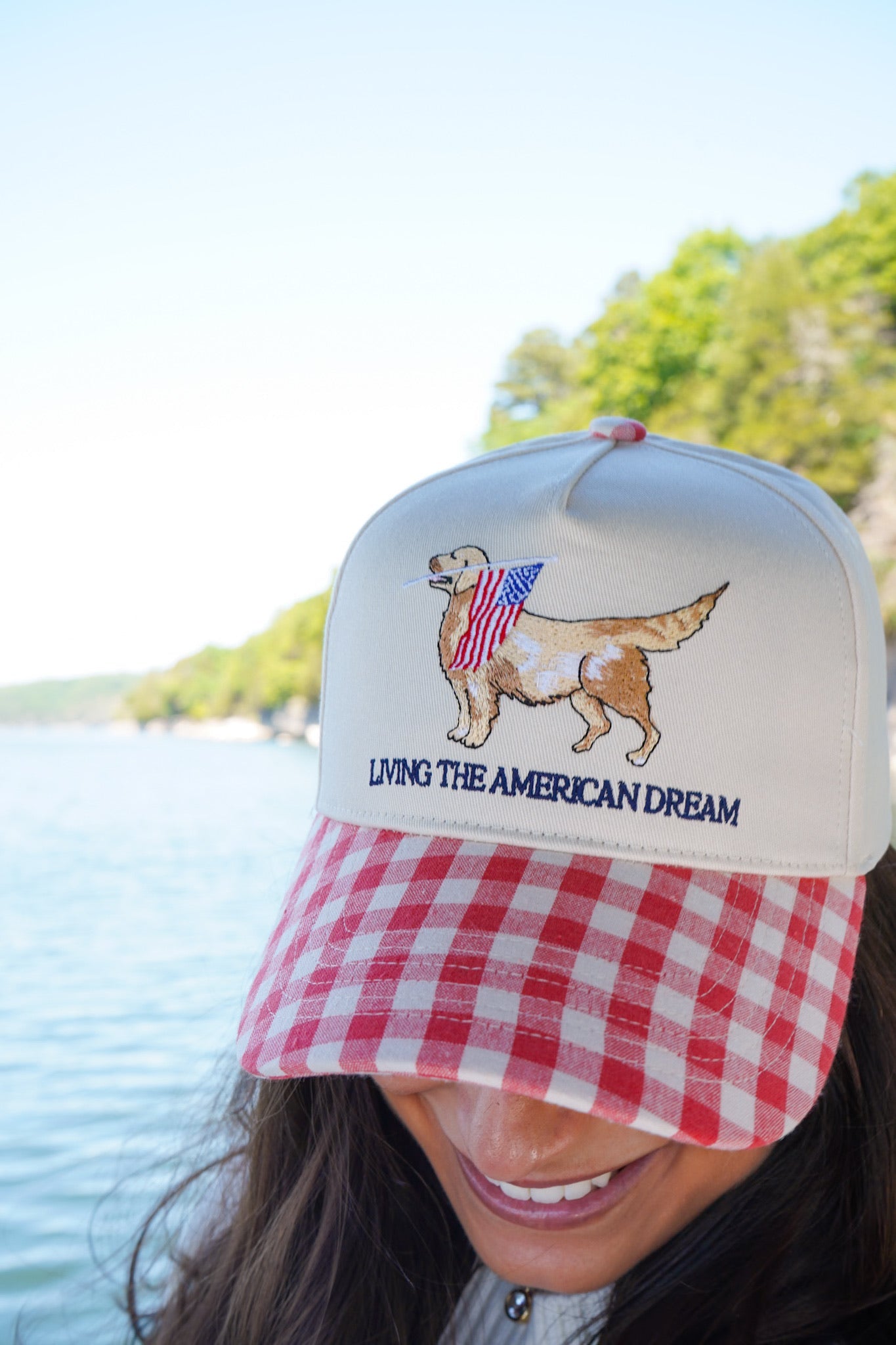 Living The American Dream - Red Gingham Hat