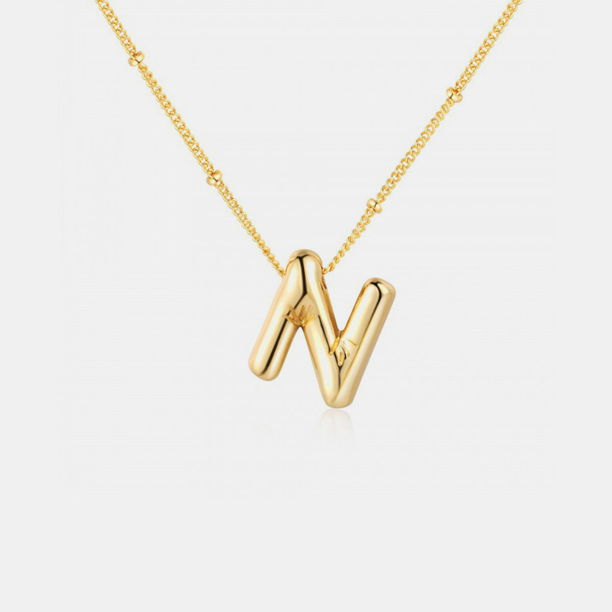 K~S Gold-Plated Bubble Initial Necklace