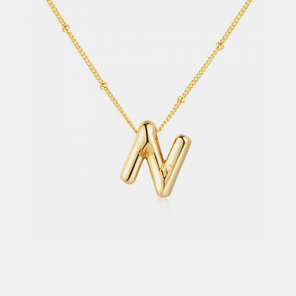 K~S Gold-Plated Bubble Initial Necklace