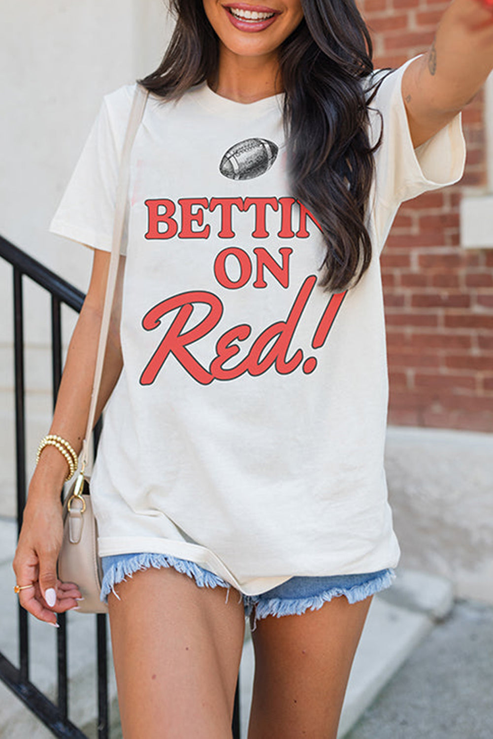 BETTIN ON Crewneck Graphic T Shirt