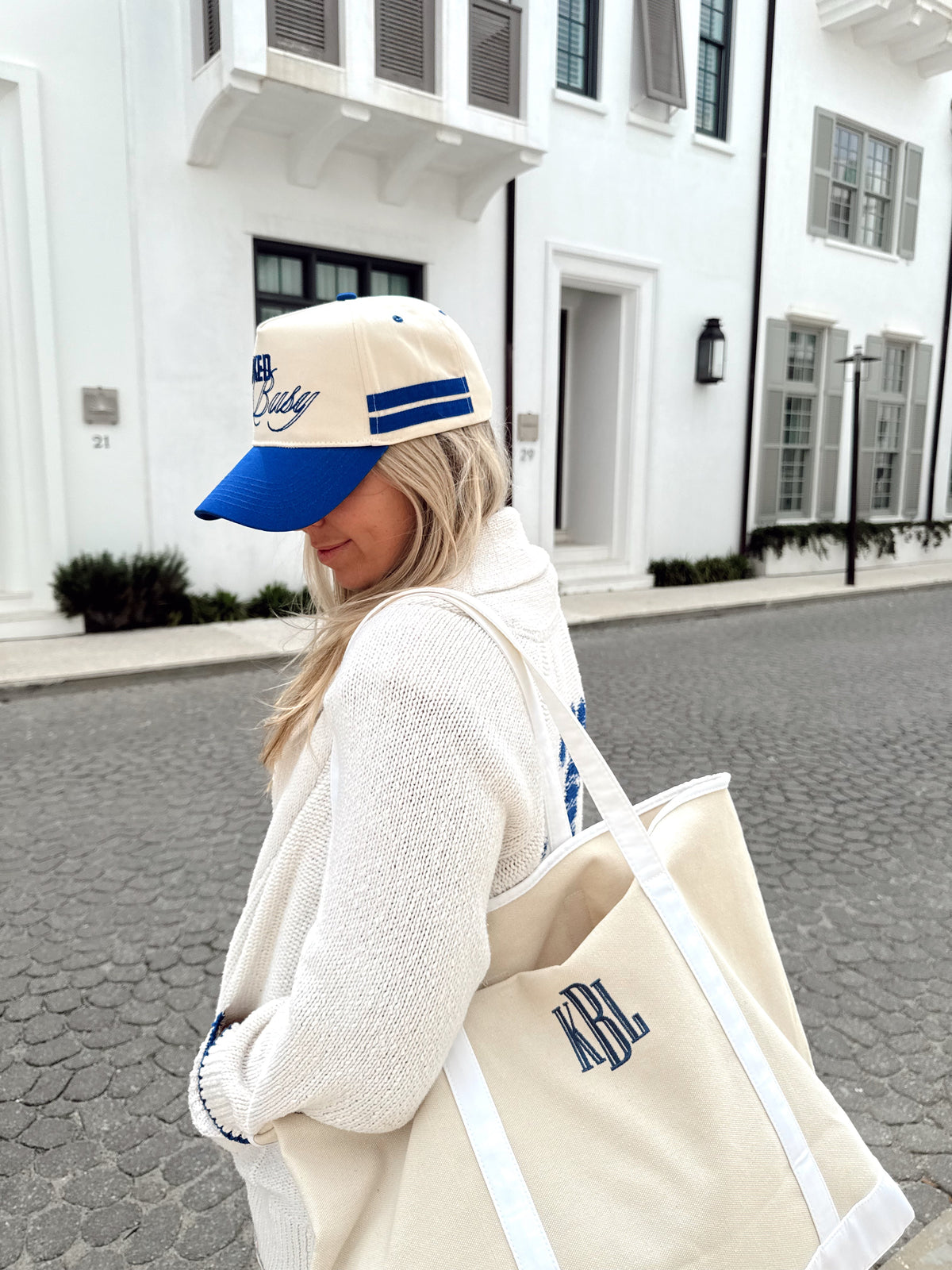 Booked and Busy - Royal Blue Vintage Trucker Hat