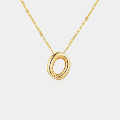 K~S Gold-Plated Bubble Initial Necklace