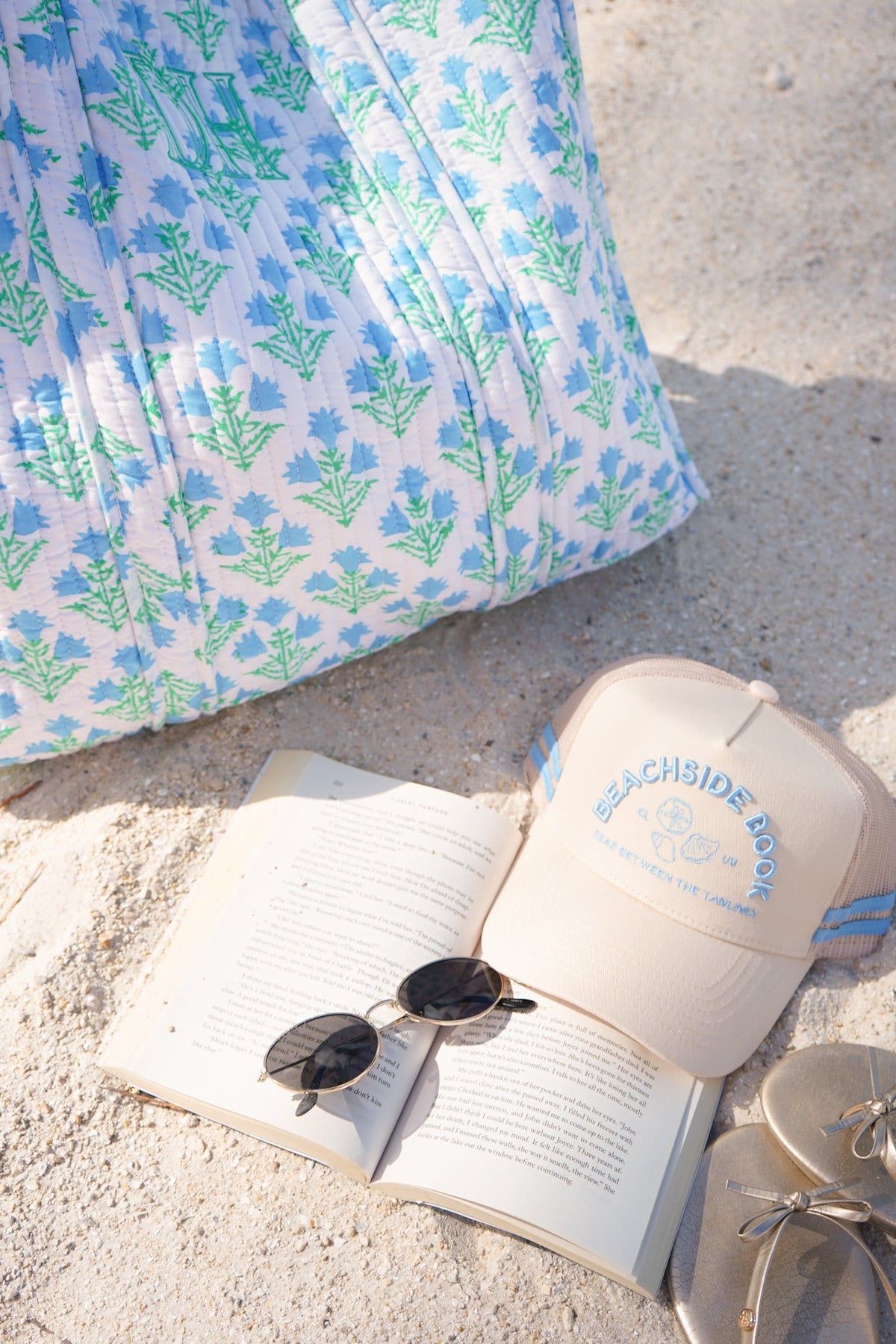 Beachside Book Club - Tan Canvas Trucker Hat