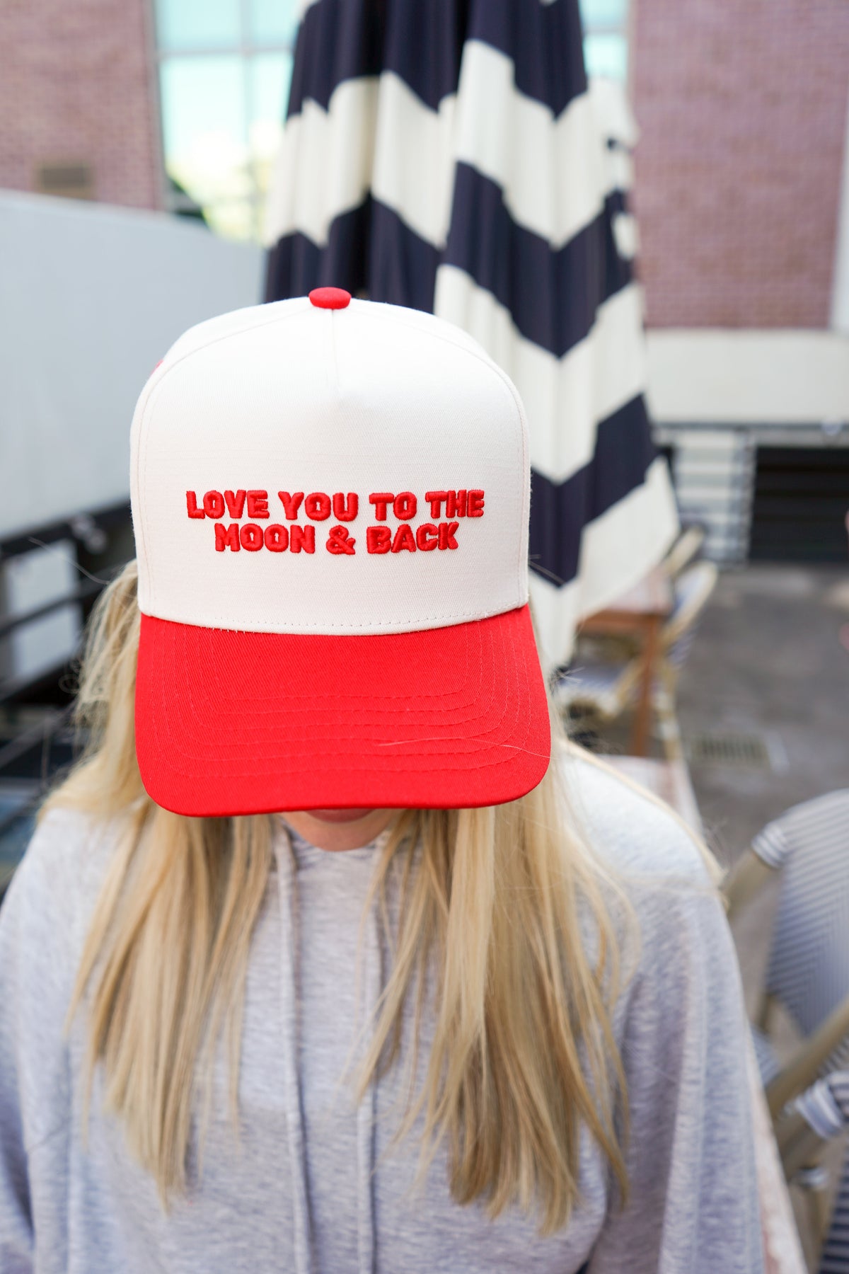 Love you to the Moon - Red Vintage Trucker Hat