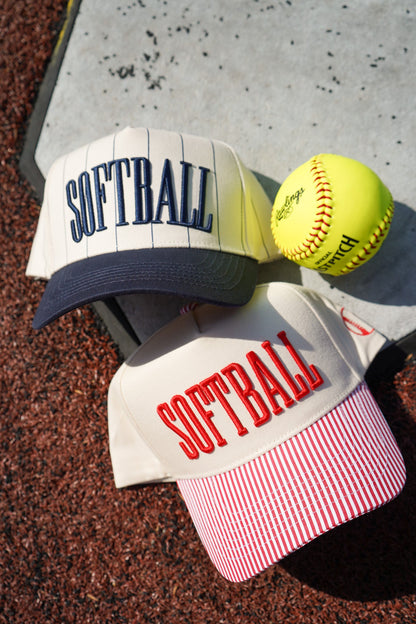 Softball - Striped Trucker Hat