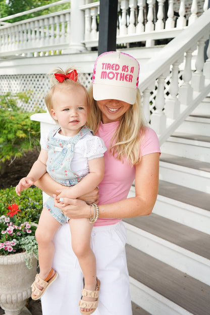Tired as a Mother - Tan Trucker Hat