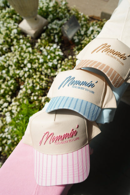 Mommin' - Striped Vintage Trucker Hat