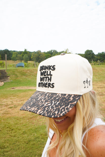 Drinks Well with Others - Luxe Leopard Trucker Hat