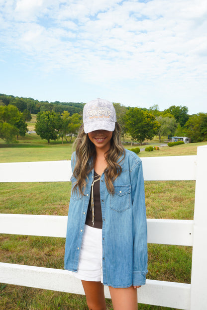 I'm Into Cowboys - Washed Camo Trucker Hat