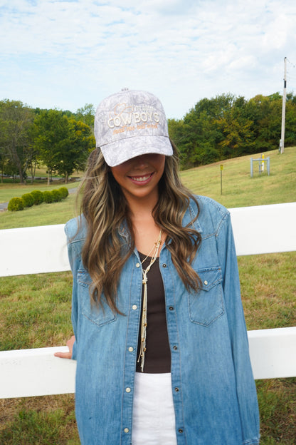 I'm Into Cowboys - Washed Camo Trucker Hat