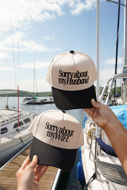 Sorry about my Husband / Wife Vintage Trucker Hat