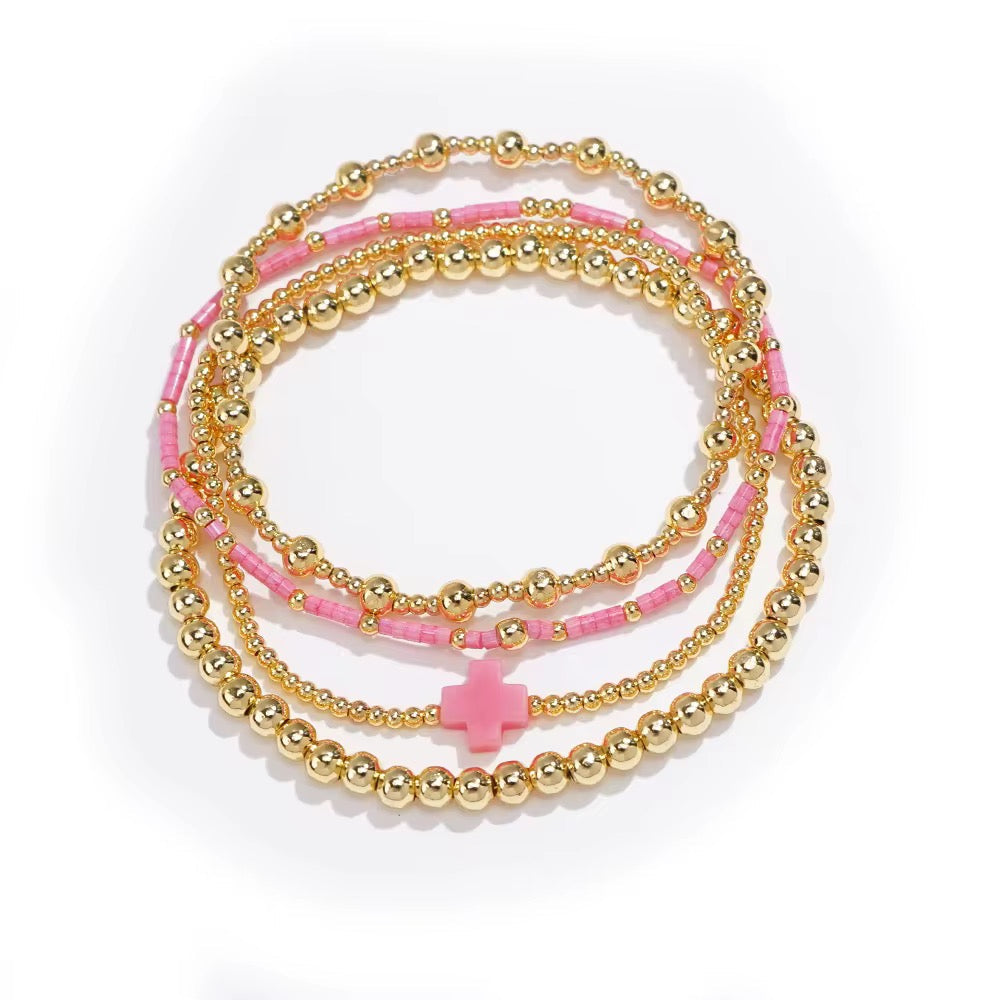 Stackable Cross Bracelet Sets RTS
