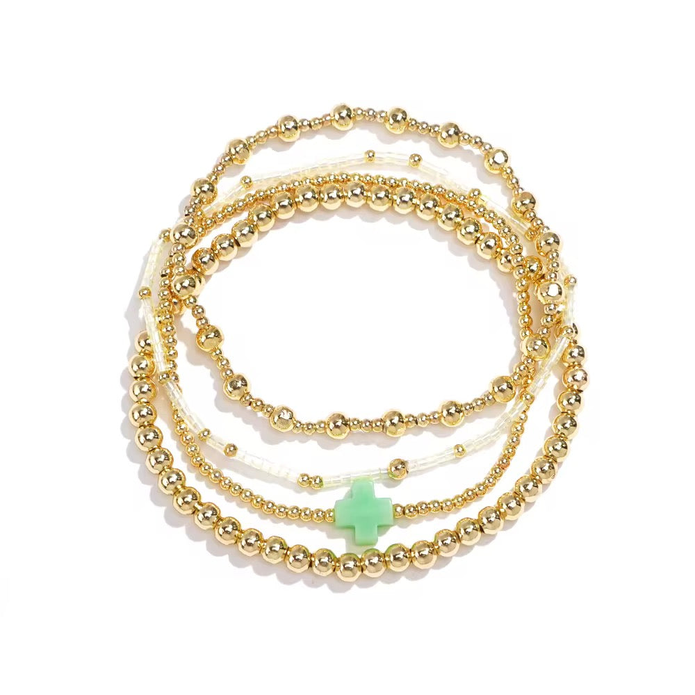 Stackable Cross Bracelet Sets RTS