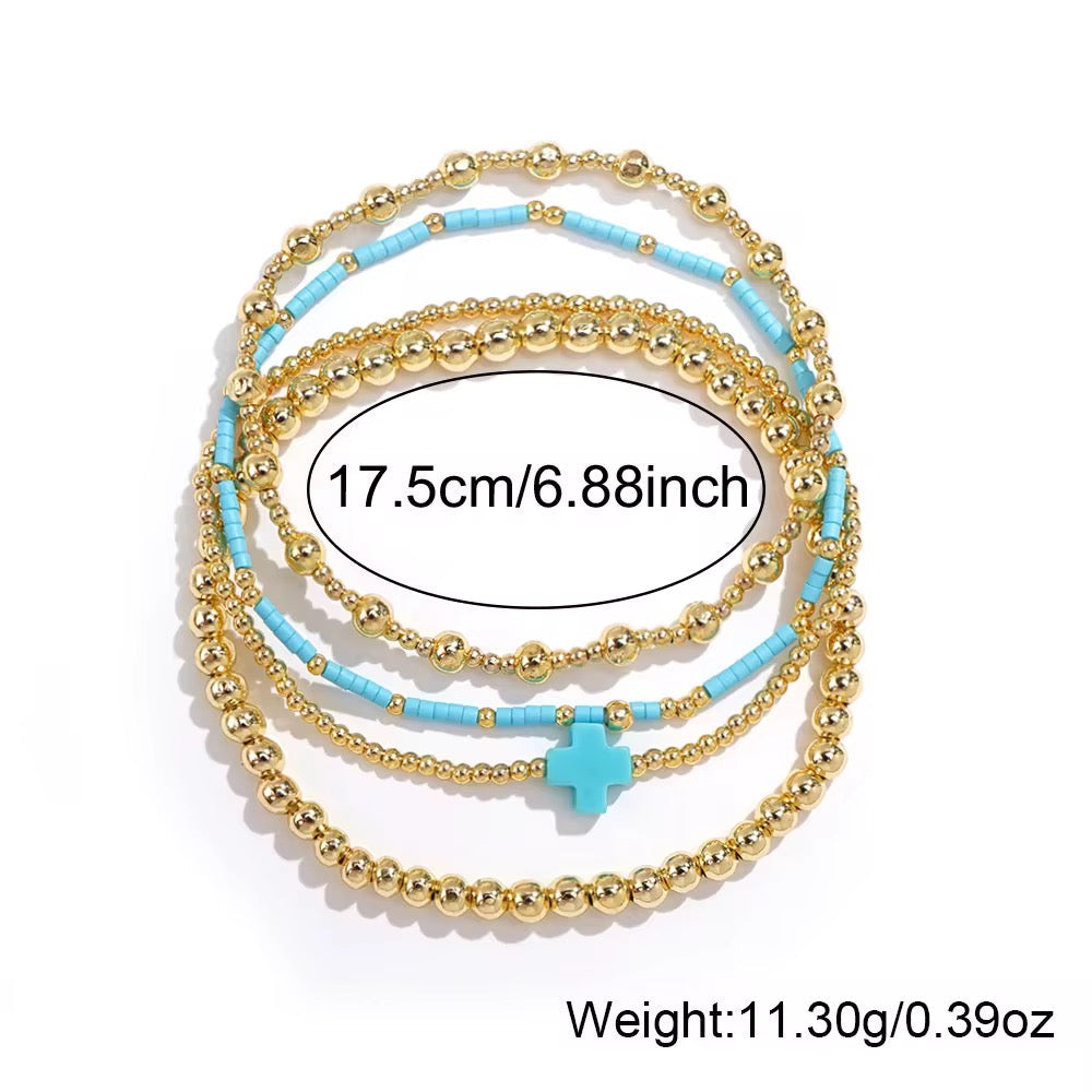 Stackable Cross Bracelet Sets RTS