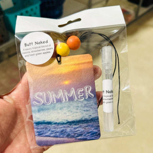 "Summer on the Beach" Felt Car Freshie