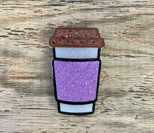 Glitter Sleeve Coffee Cup Car Freshie