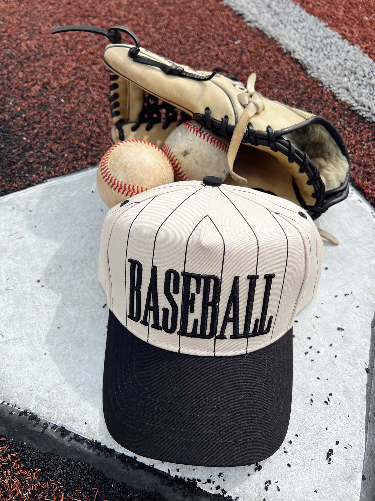 Baseball - Black Stripe Vintage Trucker Hat