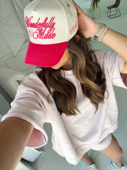 Wonderfully Made - Hot Pink Vintage Trucker Hat