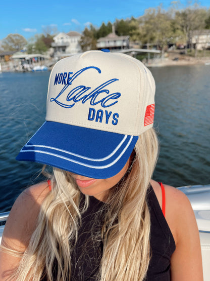More Lake Days - Royal Blue Vintage Trucker Hat