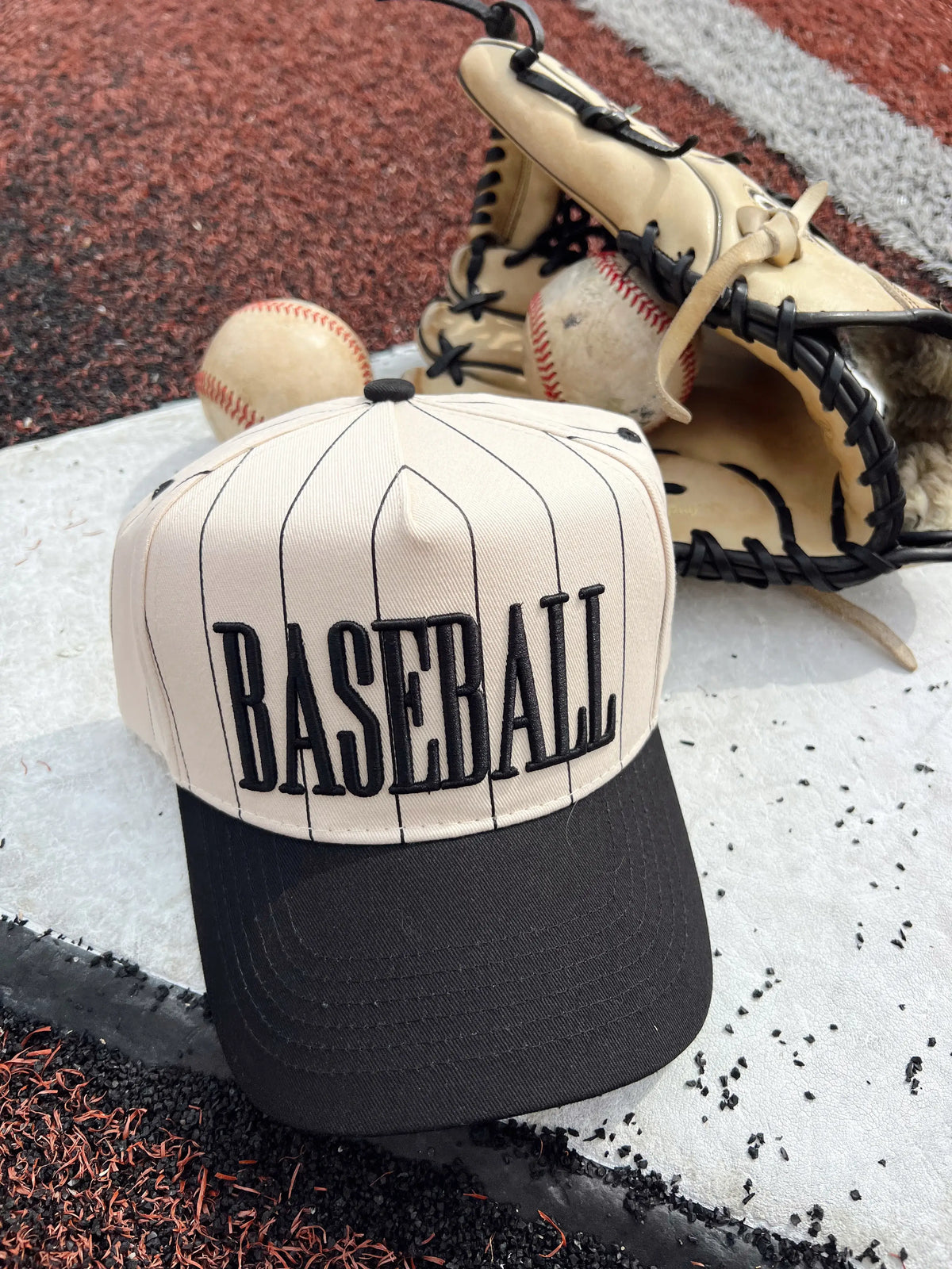 Baseball - Black Stripe Vintage Trucker Hat