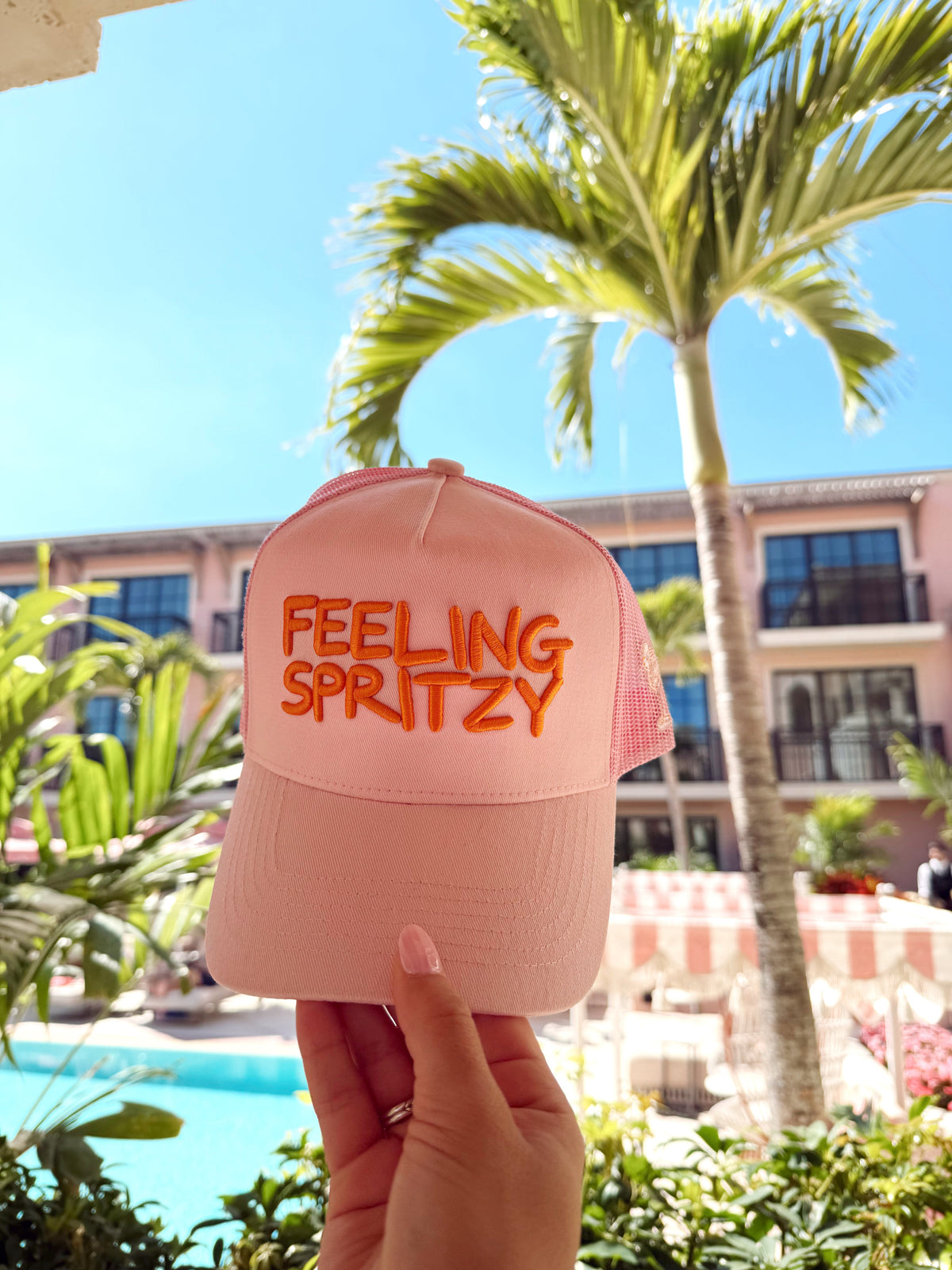 Feeling Spritzy - Pink Vintage Trucker Hat