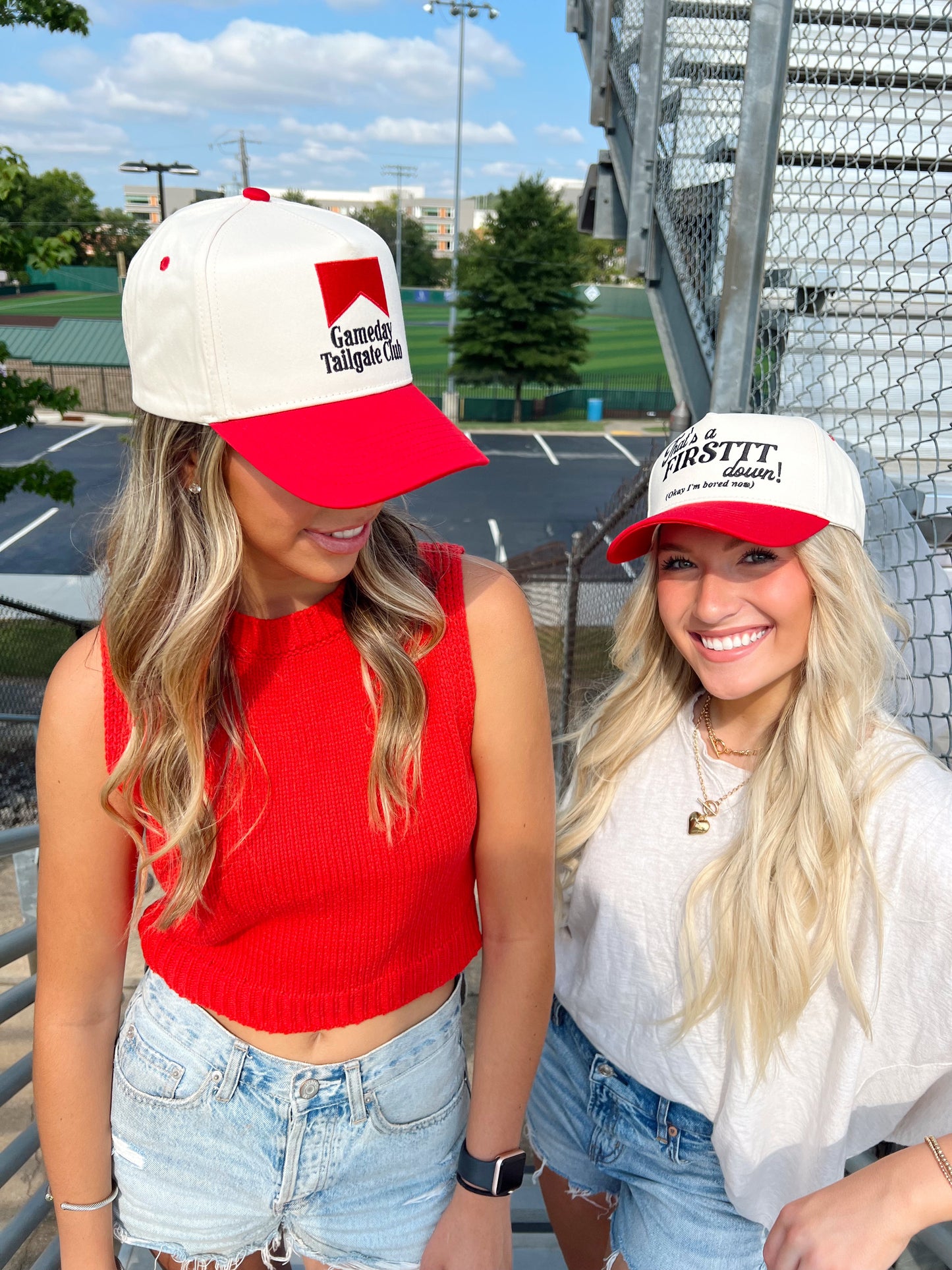 That's a Firstttt Down - Red Trucker Hat