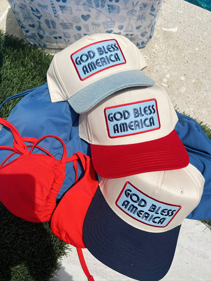 God Bless America - Vintage Trucker Hat