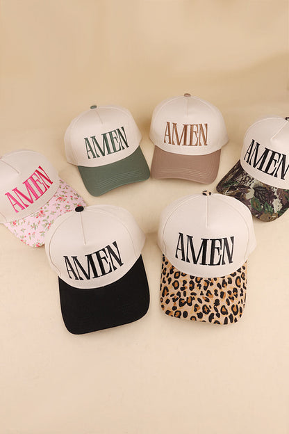 Amen-Two Tone Cotton Hat Zenana