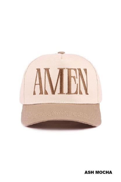Amen-Two Tone Cotton Hat Zenana
