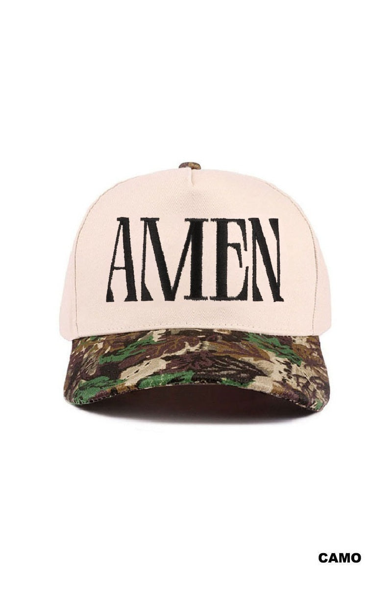 Amen-Two Tone Cotton Hat Zenana